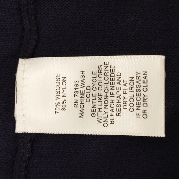 Navy Blue Cardigan NWT Soft Lightweight XL Bracelet Sleeve Crew Neck - Picture 6 of 8